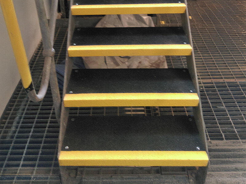 GRP Grip Plates to Stairs – Plant Room